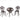 ZIYE Fujiko Elegant Wrought Iron 3-Piece Coffee Table Set from ZIYE