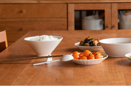 MUMO Leo White Porcelain Rice Bowl Set from MUMO