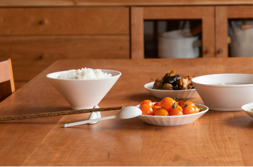 MUMO Leo White Porcelain Rice Bowl Set from MUMO