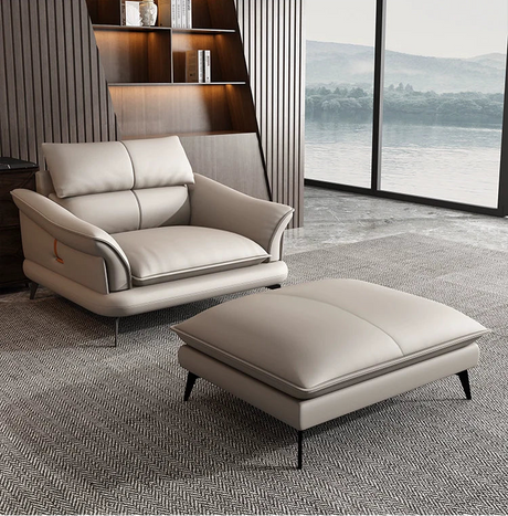 DIPU Ember Italian Lazy Leather Sofa Chair from DIPU