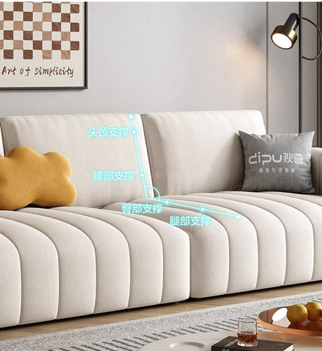 DIPU Landry Scandinavian Cream Modern Sofa from DIPU