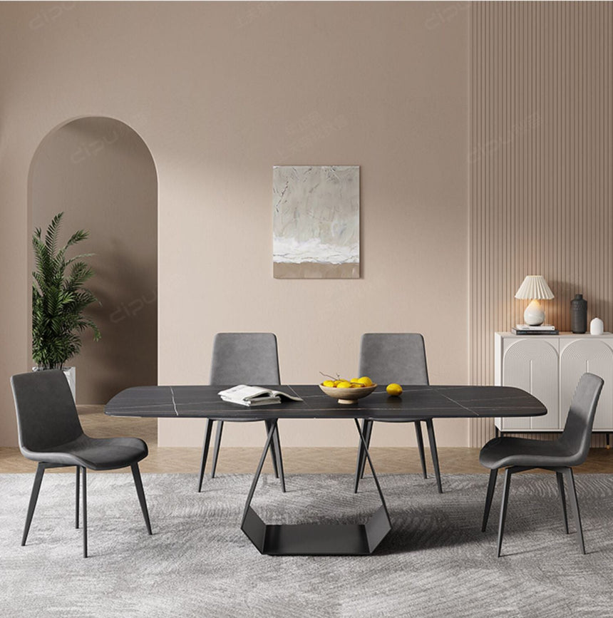 DIPU Whitney Rock Panel Dining Table & Chair Set from DIPU