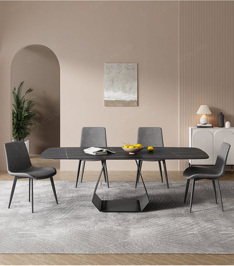 DIPU Whitney Rock Panel Dining Table & Chair Set from DIPU