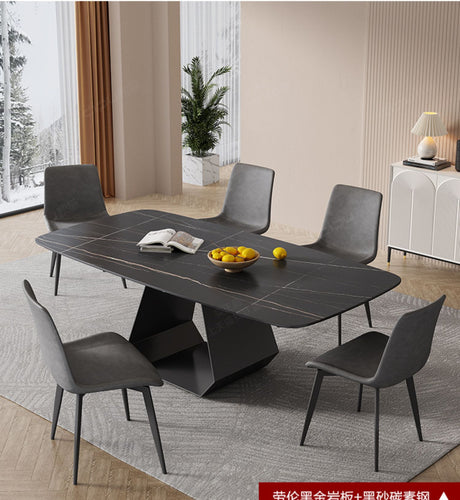 DIPU Whitney Rock Panel Dining Table & Chair Set from DIPU