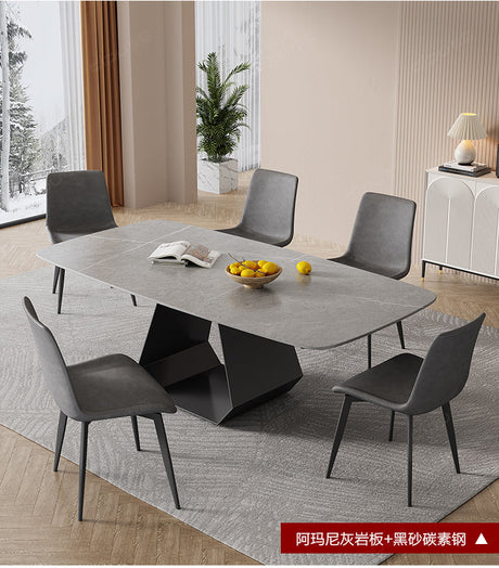 DIPU Whitney Rock Panel Dining Table & Chair Set from DIPU