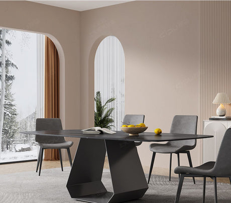 DIPU Whitney Rock Panel Dining Table & Chair Set from DIPU