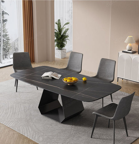 DIPU Whitney Rock Panel Dining Table & Chair Set from DIPU