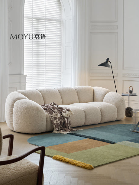 MOYU Isadora Chic Retro Cream Fabric Sofa from MOYU