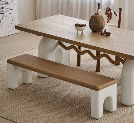 MOYU Laarni Elegant Solid Wood Bench from MOYU