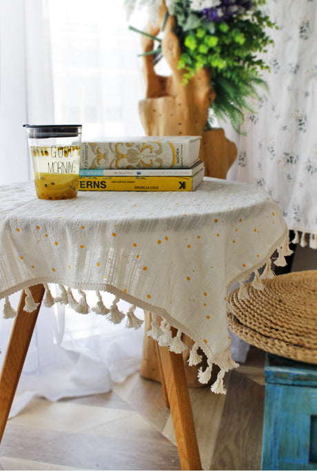 CHESTNUT COCOON Marisol Elegant Floral Cotton Tablecloth from CHESTNUT COCOON