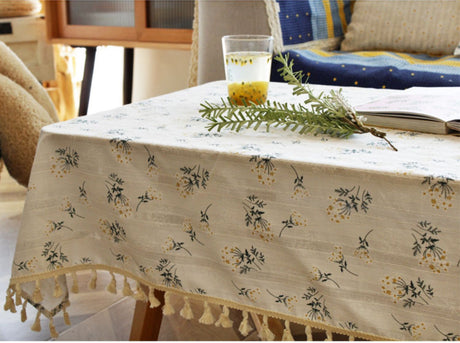 CHESTNUT COCOON Marisol Elegant Floral Cotton Tablecloth from CHESTNUT COCOON