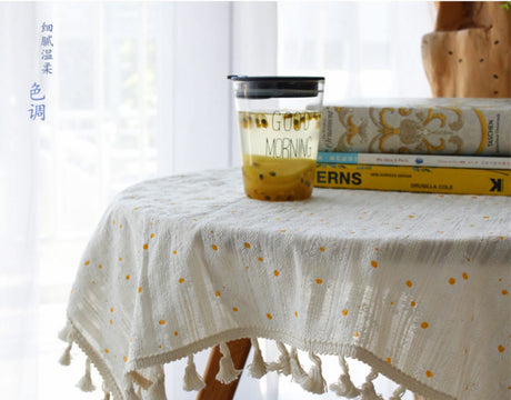 CHESTNUT COCOON Marisol Elegant Floral Cotton Tablecloth from CHESTNUT COCOON