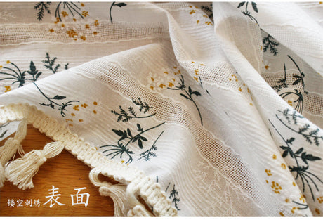 CHESTNUT COCOON Marisol Elegant Floral Cotton Tablecloth from CHESTNUT COCOON