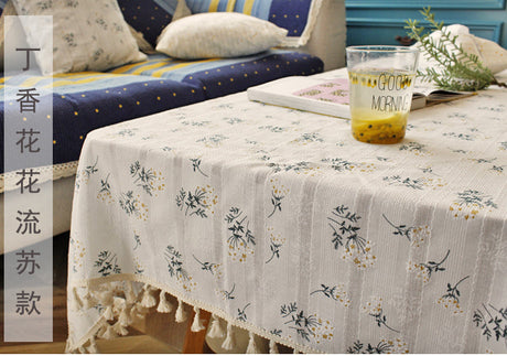 CHESTNUT COCOON Marisol Elegant Floral Cotton Tablecloth from CHESTNUT COCOON