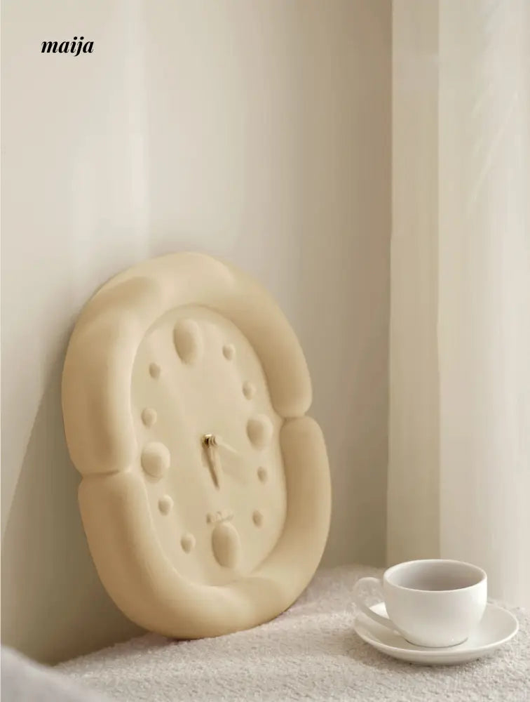 Fuzzy Oval Wall Clock from maija
