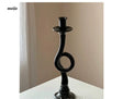 GUIFOU Retro Black Glass Candlestick from GUIFOU