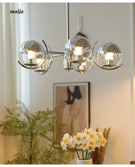 NANCY Bauhaus Chandelier Retro Style Glass Lamp from NANCY