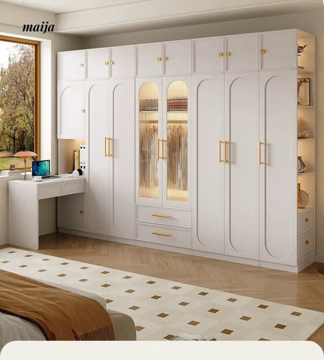 MEIHOUSE French Cream Bedroom Storage Combination Coat Cabinet from MEIHOUSE