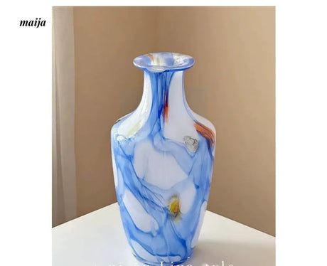 GUIFOU Blue Texture Glass Vase from GUIFOU