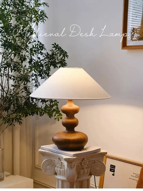 NANCY Solid Wood Table Lamp Wabi-Sabi Style from NANCY