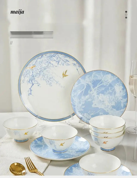 MOSE Ink-Color Luxury Porcelain Plate from MOSE