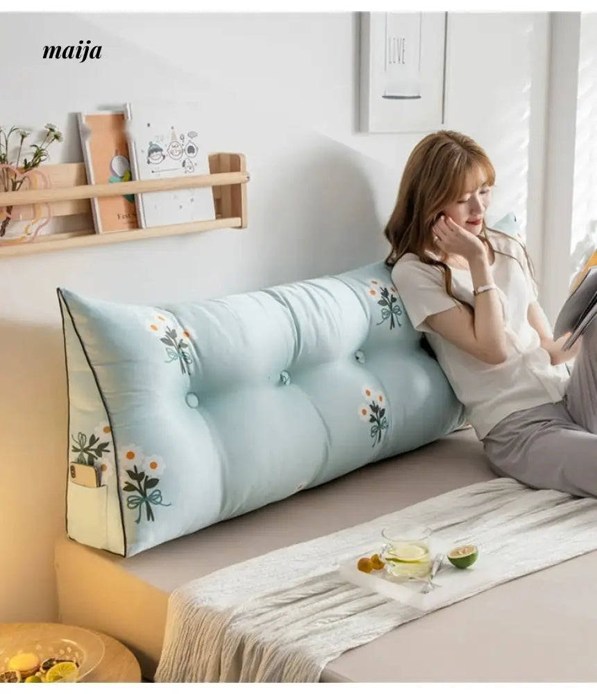 MAN YUE HOME Cooling Silk Bedside Pillow for Tatami in Summer from MAN YUE HOME