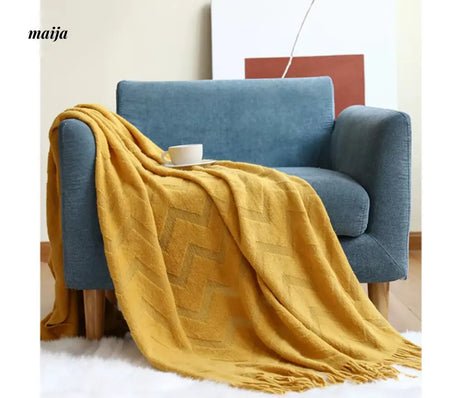MAN YUE HOME Knitted Sofa with Leisure Duvet and Decorations from MAN YUE HOME
