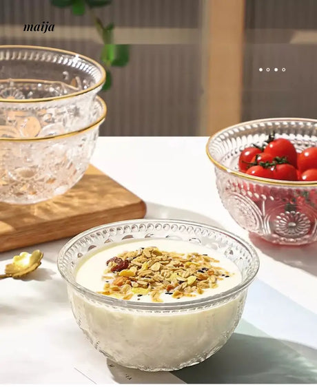 MOSE Glass Dessert Bowl with Spoon from MOSE