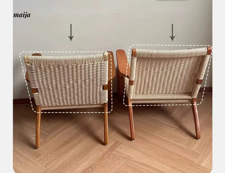19 DREAM SPACE Solid Wood Rattan Sofa Chair from 19 DREAM SPACE
