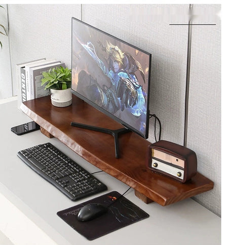 Walnut Natural Wood Monitor Stand from maija