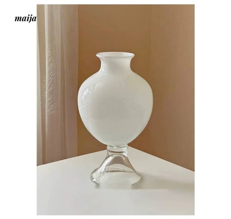 GUIFOU White Glazed Big Belly Vase from GUIFOU