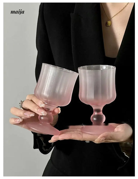 ANFAN Fuchsia Pleated Wine Glass from ANFAN