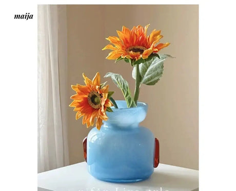 GUIFOU Sunny Blue Art Glass Vase from GUIFOU