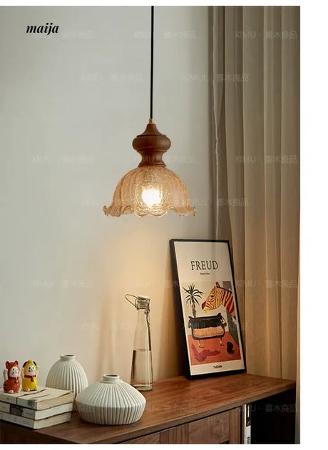 NANCY Retro Brass Bar Chandelier Glass Shade from NANCY