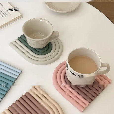 MELONGIRL INS Wind Nordic Rainbow Silicon Pad from MELONGIRL