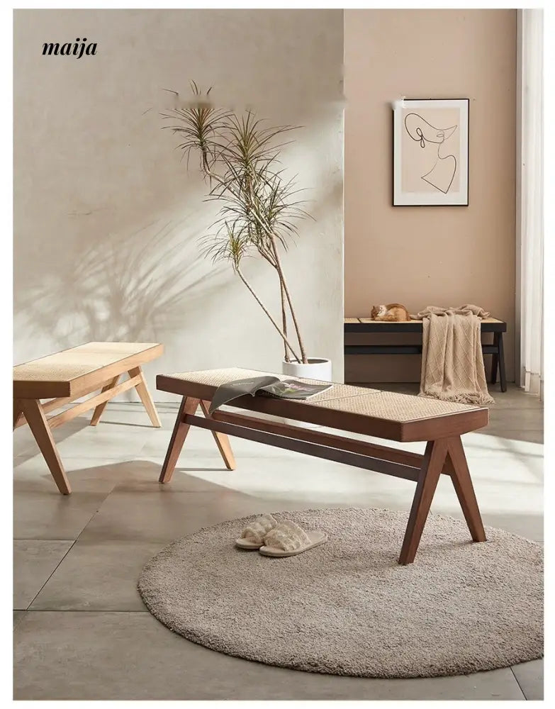 RATTAN CRAFTSMAN Rattan Shoe Stool Bench from RATTAN CRAFTSMAN