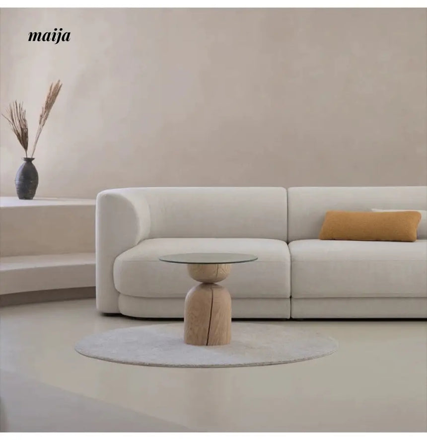 YAN JIAN Nordic Velvet Sofa in Cream Style from YAN JIAN