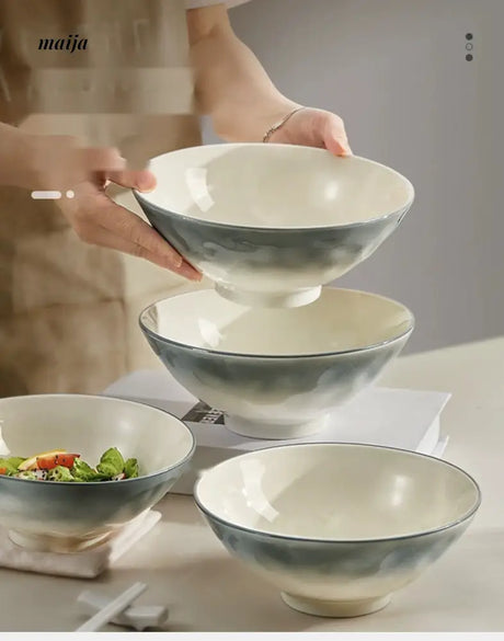 MOSE Ink-Color Ceramic Noodle Bowl from MOSE