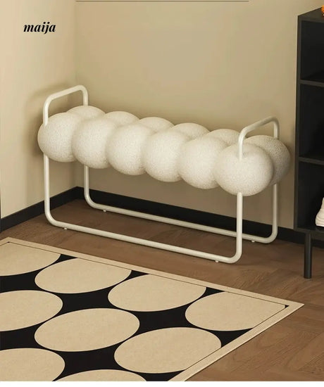 YUJIA Cream Style Shoe Bench Cloud Bubble Chair from YUJIA