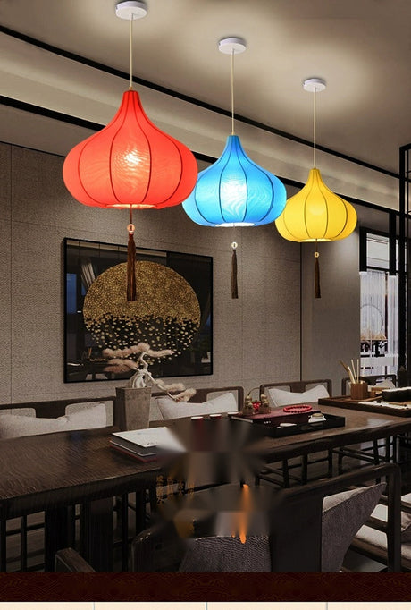 ZHONGSHAN Chinese Fabric Chandelier for Restaurants from ZHONGSHAN