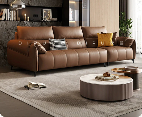 DIPU Dexter Italian Yellow Cowhide Sofa from DIPU