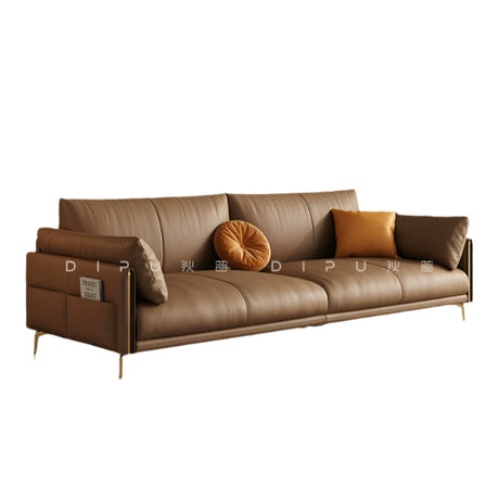 DIPU Mack Cream Minimalist Cowhide Sofa from DIPU