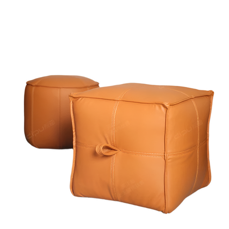 DIPU Ronin Leather Small Round Stool from DIPU