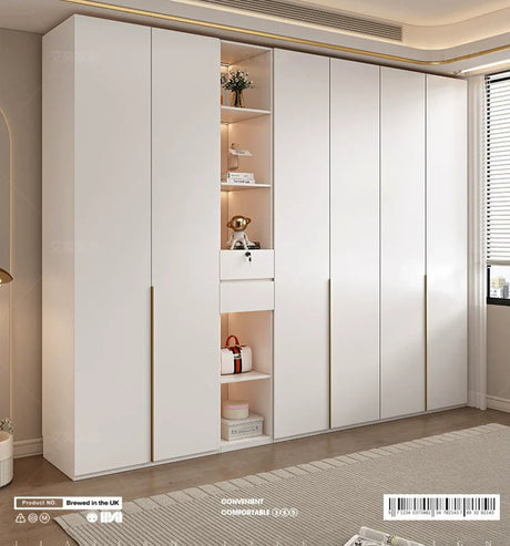 AIWO Lucille European Pine Cream Wardrobe with Dressing Table from AIWO