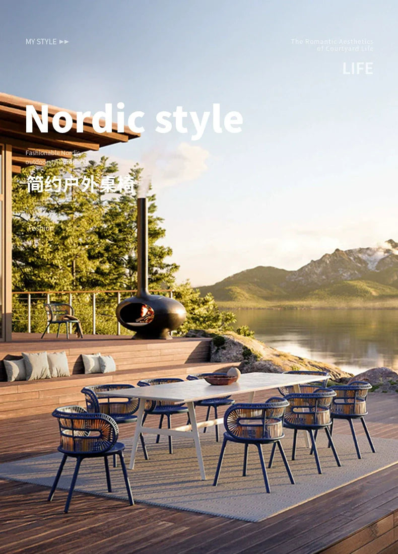 MOJIA Elise Rattan Outdoor Lounge Chair for Stylish Balconies from MOJIA