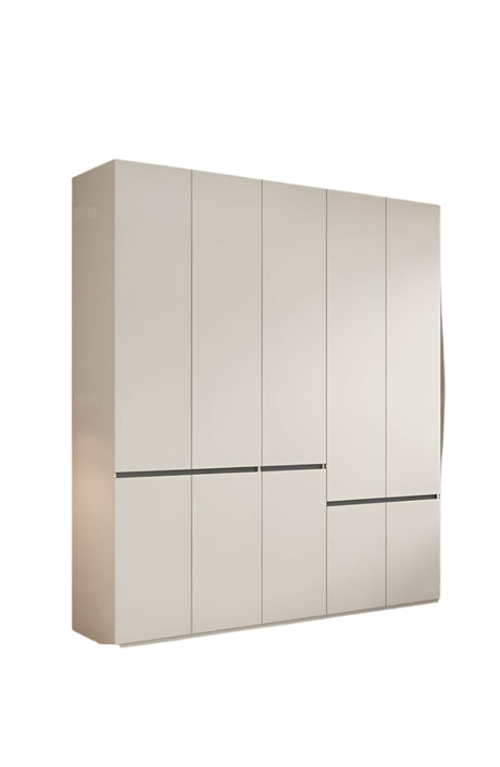 AIWO Delphine French Cream Wardrobe with Elegant Glass Storage from AIWO