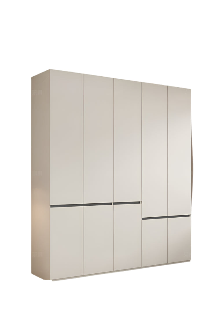AIWO Delphine French Cream Wardrobe with Elegant Glass Storage from AIWO