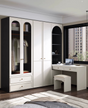 AIWO Orion One-Door Ceiling-High Wardrobe with Corner Desk Integration from AIWO