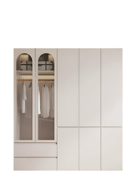 AIWO Bastien Wardrobe with Desk and Handle-Free Modern Design from AIWO