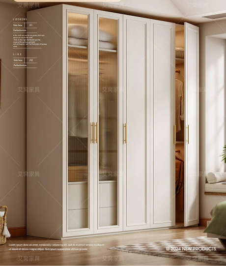 AIWO Marcel Light Luxury Glass Door Wardrobe with Modern Aesthetic from AIWO
